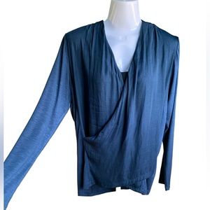 DOLAN Left Coast Collection Blue Cross over Top, Size Medium.